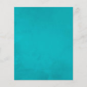 ヴィンテージターコイズと金ゴールドみすぼらしい結婚式の招待 チラシ (裏面)