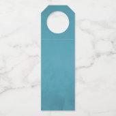 ヴィンテージターコイズと金ゴールドシャビー結婚フローラ ボトルネックタグ (裏面)