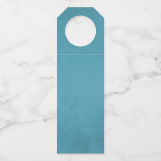 ヴィンテージターコイズと金ゴールドシャビー結婚フローラ ボトルネックタグ (裏面)