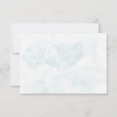 ヴィンテージターコイズと金ゴールド牡丹結婚の感謝 招待状 (裏面)