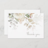 ヴィンテージターコイズの感謝を伝えるノートカード サンキューカード (正面/裏面)