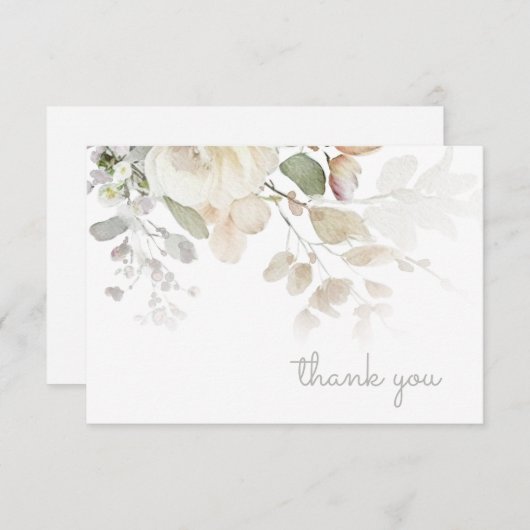 ヴィンテージターコイズの感謝を伝えるノートカード サンキューカード (正面/裏面)