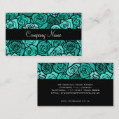 ヴィンテージターコイズバラ名刺 名刺 (正面/裏面)