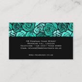 ヴィンテージターコイズバラ名刺 名刺 (裏面)