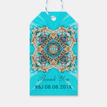 ヴィンテージターコイズパターンボヘミア結婚式の引き出物