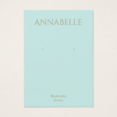 ヴィンテージターコイズブルーイヤリングディスプレイカード (正面)