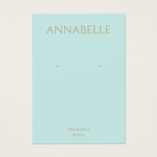 ヴィンテージターコイズブルーイヤリングディスプレイカード (正面)