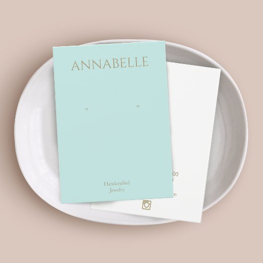 ヴィンテージターコイズブルーイヤリングディスプレイカード