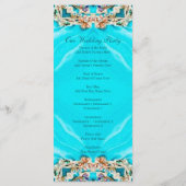 ヴィンテージターコイズボヘミアン結婚式 プログラム (裏面)