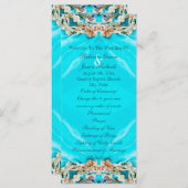 ヴィンテージターコイズボヘミアン結婚式 プログラム (正面/裏面)