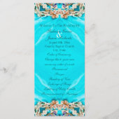 ヴィンテージターコイズボヘミアン結婚式 プログラム (正面)