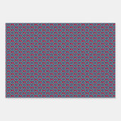 ヴィンテージターコイズレッドフローラディアンツスバーバスタトゥラ ラッピングペーパーシート (正面)