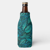 ヴィンテージターコイズ彫り革 ボトルクーラー (ボトル正面)