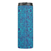 ヴィンテージターコイズ濃紫色の花柄 タンブラー (裏面)