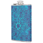 ヴィンテージターコイズ濃紫色の花柄 フラスク (左)