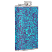 ヴィンテージターコイズ濃紫色の花柄 フラスク (右)