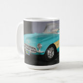 ヴィンテージターコイズ転換模型車 コーヒーマグカップ (正面左)