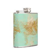 *~*ヴィンテージターコイズ金ゴールドグリッターゴールデンシャビー フラスク (右)