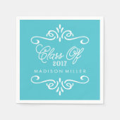 ヴィンテージターコイズ | 卒業ナプキン スタンダードカクテルナプキン (正面)