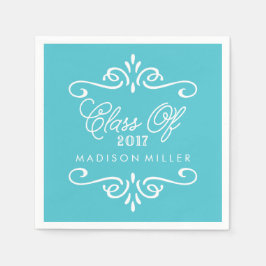 ヴィンテージターコイズ | 卒業ナプキン スタンダードカクテルナプキン