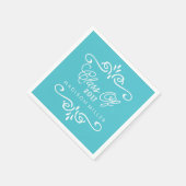 ヴィンテージターコイズ | 卒業ナプキン スタンダードカクテルナプキン (角)
