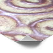 ヴィンテージターコイズ・褐色金属デザイン ポスター (角)