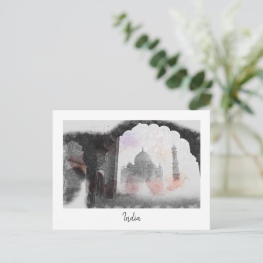 ヴィンテージタージマハルハガキ – レトロ旅行お土産 シーズンポストカード (スタンド正面)