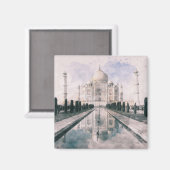 ヴィンテージタージマハル磁石 – アグラインド旅行 マグネット (正面/裏面)