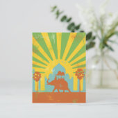 ヴィンテージタージマハル、インド旅行水の色レトロ ポストカード (スタンド正面)