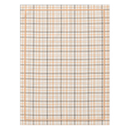 ヴィンテージタータンチェックパターン白灰色の白名 テーブルクロス