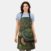 ヴィンテージタートルボヘミアンボホーウッドランド エプロン (着用した状態)