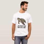 ヴィンテージタートルラバー面白いウミガメTシャツ_1 Tシャツ (正面フル)