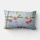 ヴィンテージターナーフラミンゴランバー装飾用クッション ランバークッション (裏面)