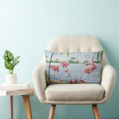 ヴィンテージターナーフラミンゴランバー装飾用クッション ランバークッション (椅子)