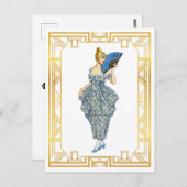 ヴィンテージターンオブセンチュリーファッションヴィンテージアート ポストカード (正面/裏面)