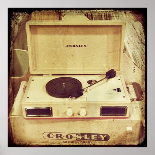 ヴィンテージターンテーブルポスター ポスター (正面)