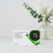 ヴィンテージターンテーブルレコードプレーヤーの名刺 名刺 (スタンド正面)