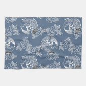 ヴィンテージタ日本のトゥーコイ(Carp) キッチンタオル (横)