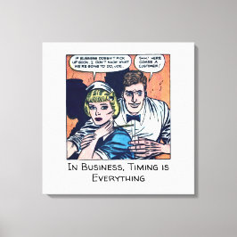 ヴィンテージダイナーシーン1950年代のホラー漫画 キャンバスプリント