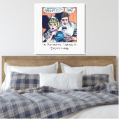 ヴィンテージダイナーシーン1950年代のホラー漫画 キャンバスプリント (インサイチュ (寝室))