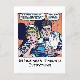 ヴィンテージダイナーシーン1950年代のホラー漫画 ポストカード