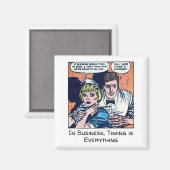 ヴィンテージダイナーシーン1950年代のホラー漫画 マグネット (正面/裏面)