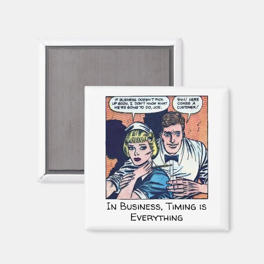 ヴィンテージダイナーシーン1950年代のホラー漫画 マグネット (正面/裏面)