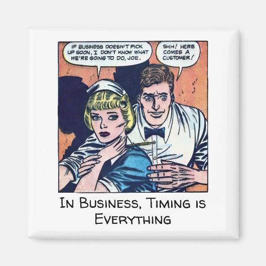 ヴィンテージダイナーシーン1950年代のホラー漫画 マグネット (正面)