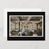 ヴィンテージダイニングルーム素晴らしデトロイト蒸気船 ポストカード (正面/裏面)