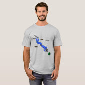 ヴィンテージダイバーがアネモネ撮影 – 水中 Tシャツ (正面フル)