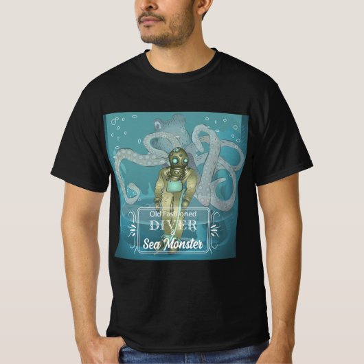 ヴィンテージダイバー&シーモンスター Tシャツ (正面)