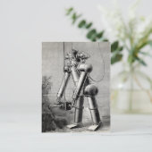 ヴィンテージダイビングスーツイラストレーション ポストカード (スタンド正面)