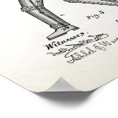 ヴィンテージダイビングスーツ特許1881ポスター ポスター (角)