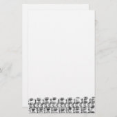 ヴィンテージダイヤモンドと真珠 便箋 (正面/裏面)